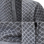 DALMON Patterned Zipper Cardigan