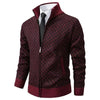 DALMON Patterned Zipper Cardigan