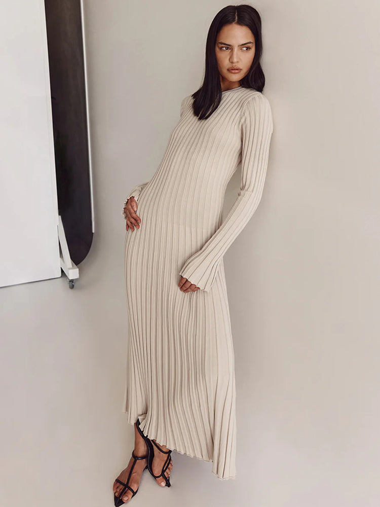 EUNOIA™️- Timeless Rib Maxi Dress