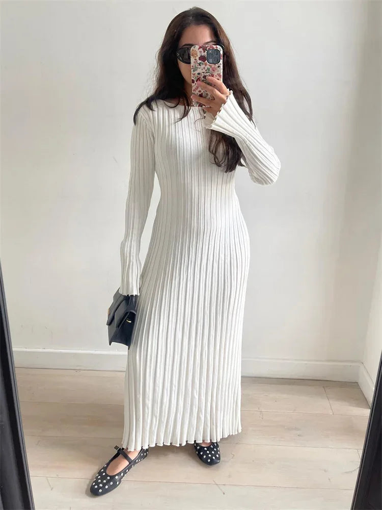 EUNOIA™️- Timeless Rib Maxi Dress