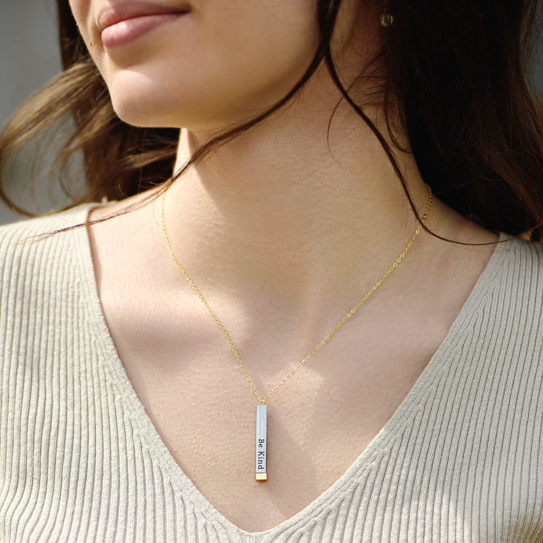 Be Kind of A Bi♥ch - Hidden Message Necklace