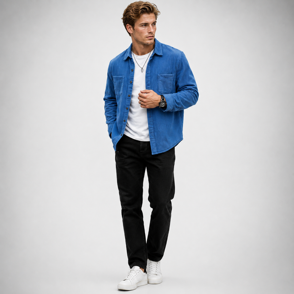 LUCA Solid Corduroy Overshirt Jacket