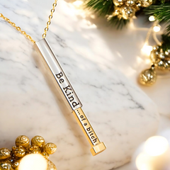 Be Kind of A Bi♥ch - Hidden Message Necklace