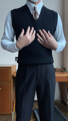 RUSS V neck Knitted Vest